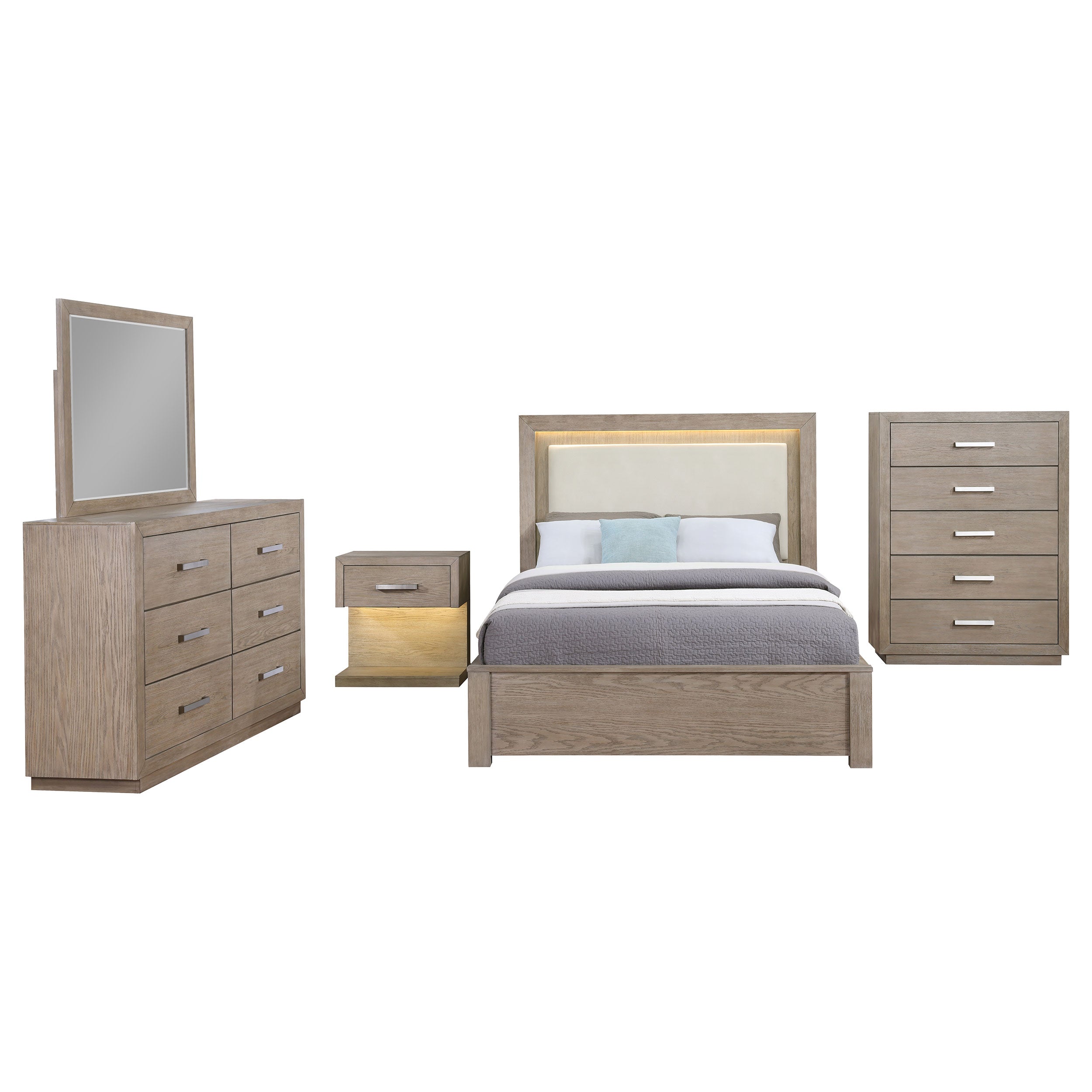 Kenora California King Bedroom Set Barley Brown