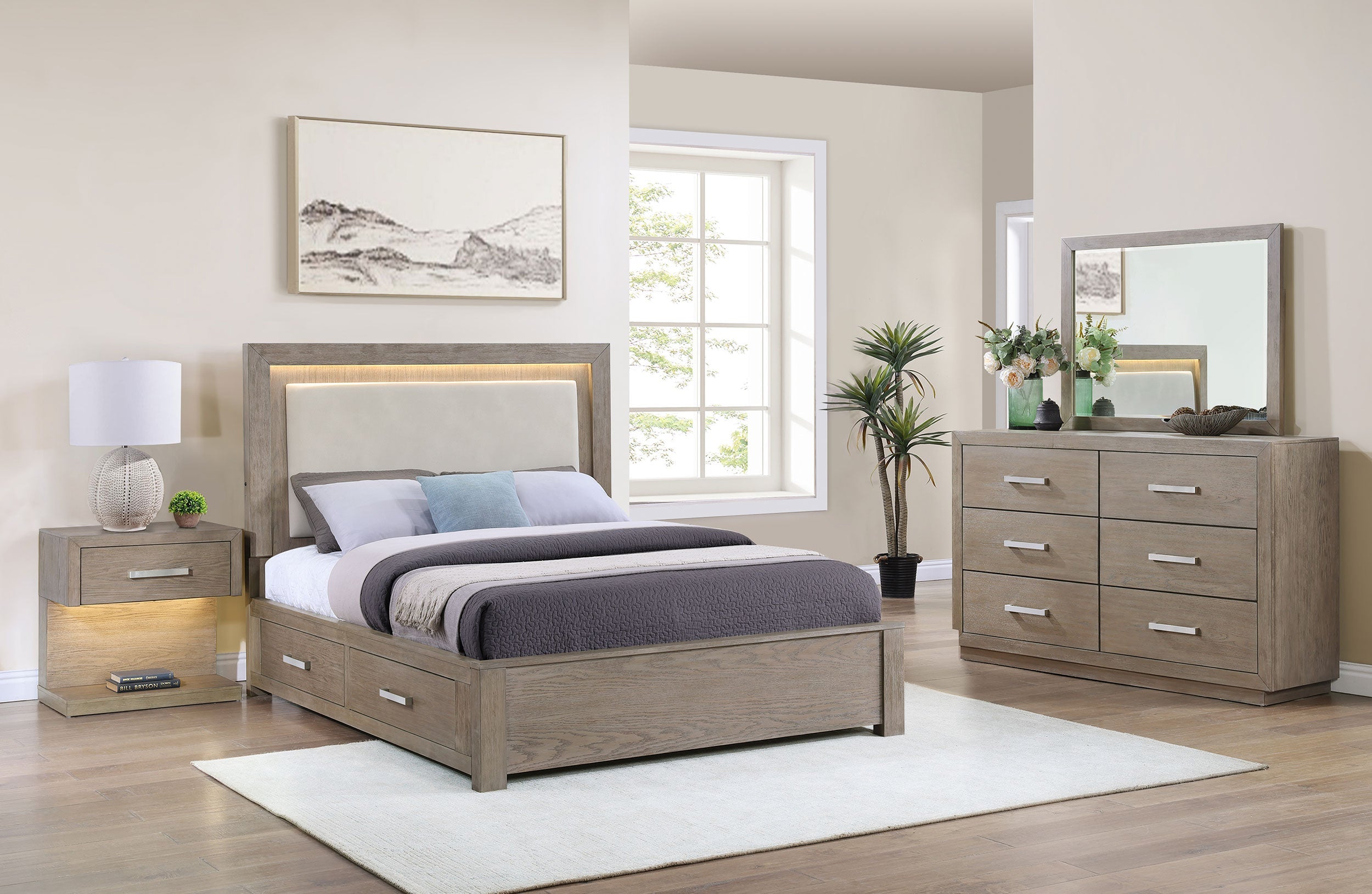 Kenora California King Bedroom Set Barley Brown
