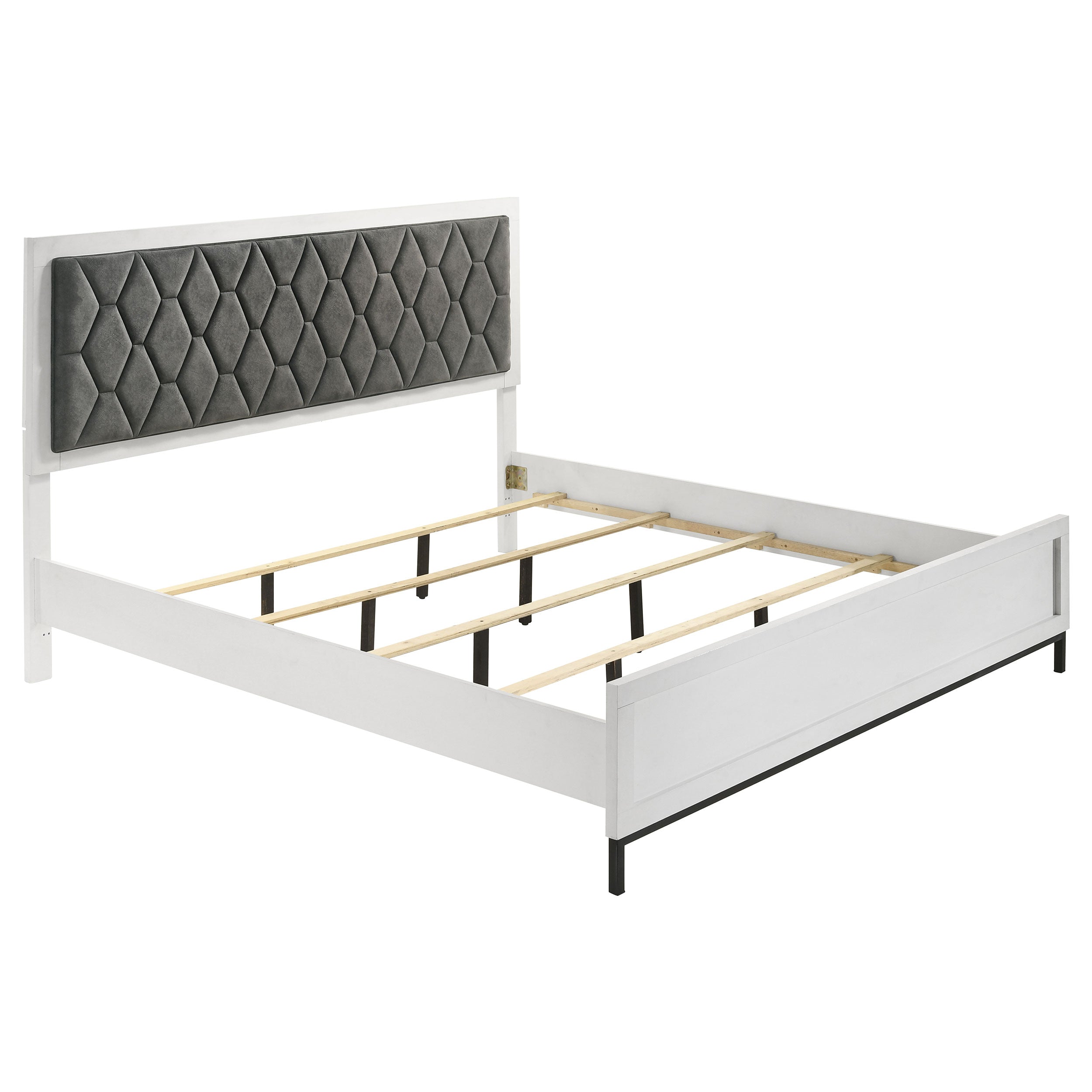 Sonoma Upholstered Wingback Bed Beige