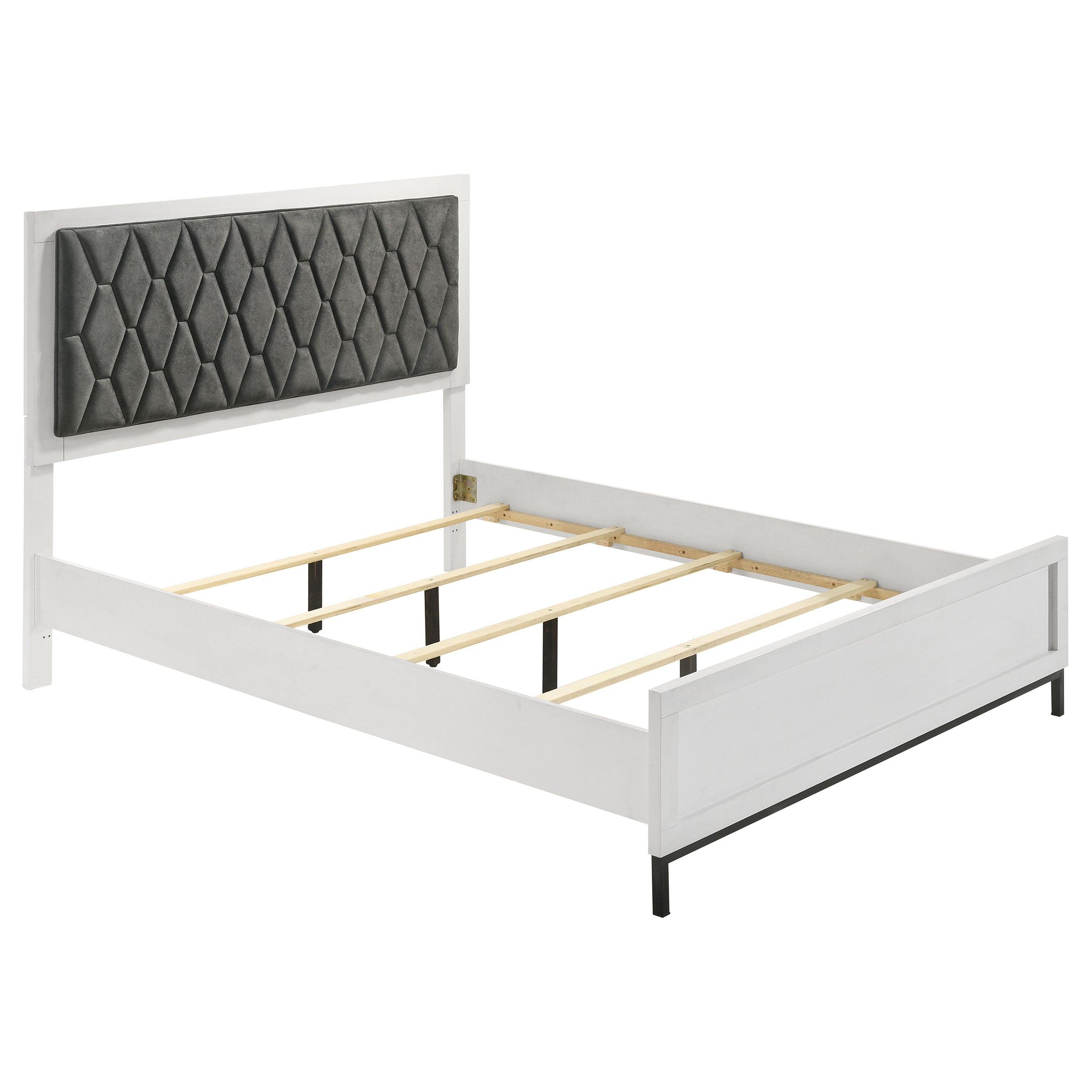 Sonoma Upholstered Wingback Bed Beige