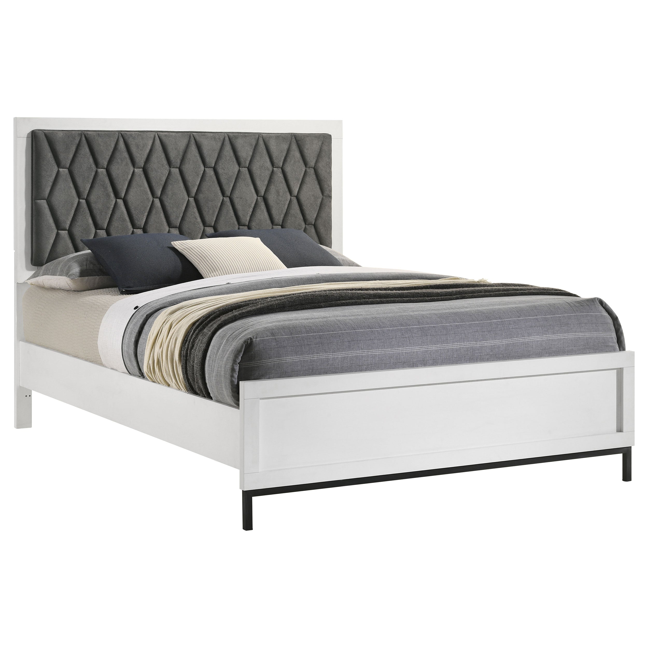 Sonoma Upholstered Wingback Bed Beige