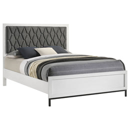 Sonoma Upholstered Wingback Bed Beige