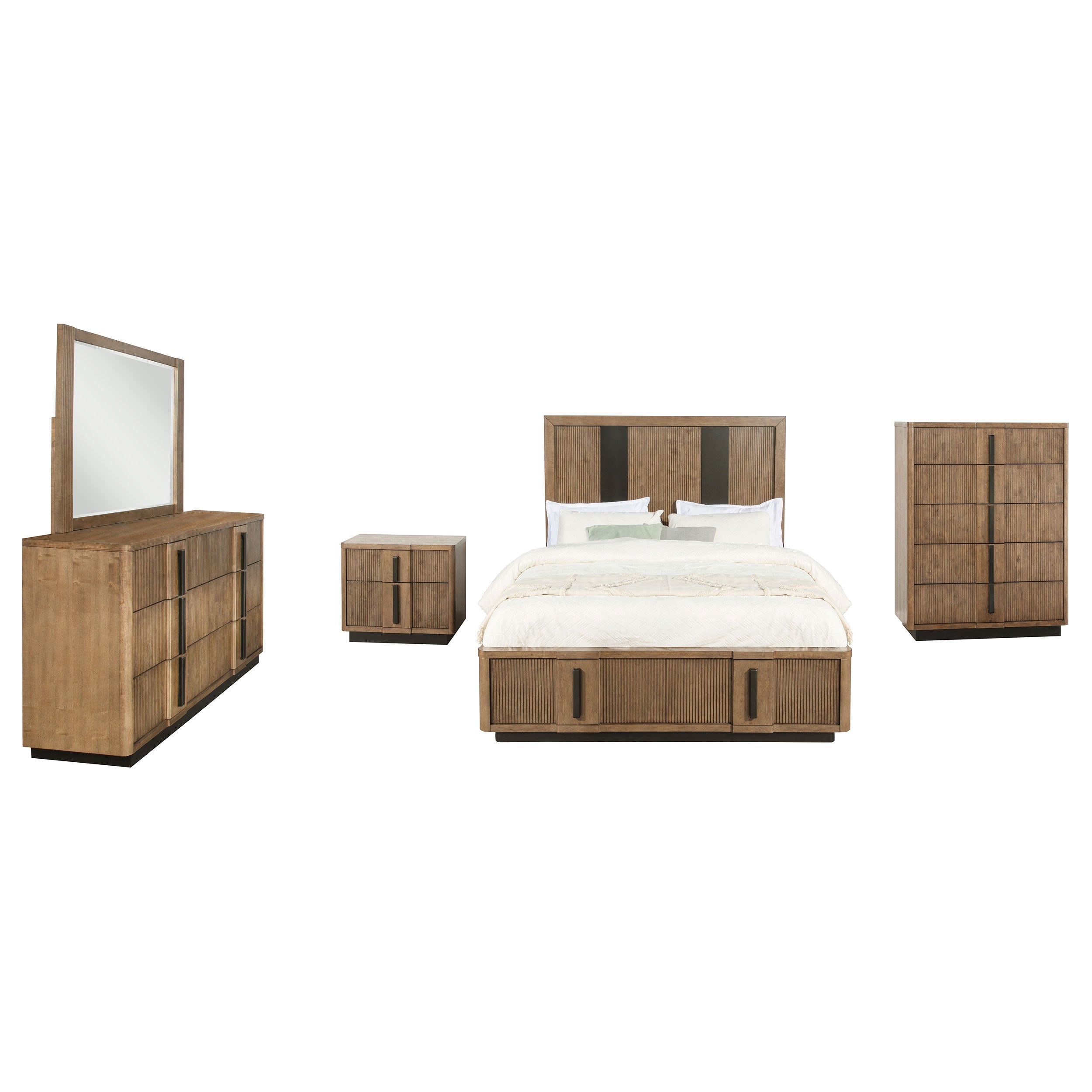 Terrace California King Bedroom Set Ash Brown