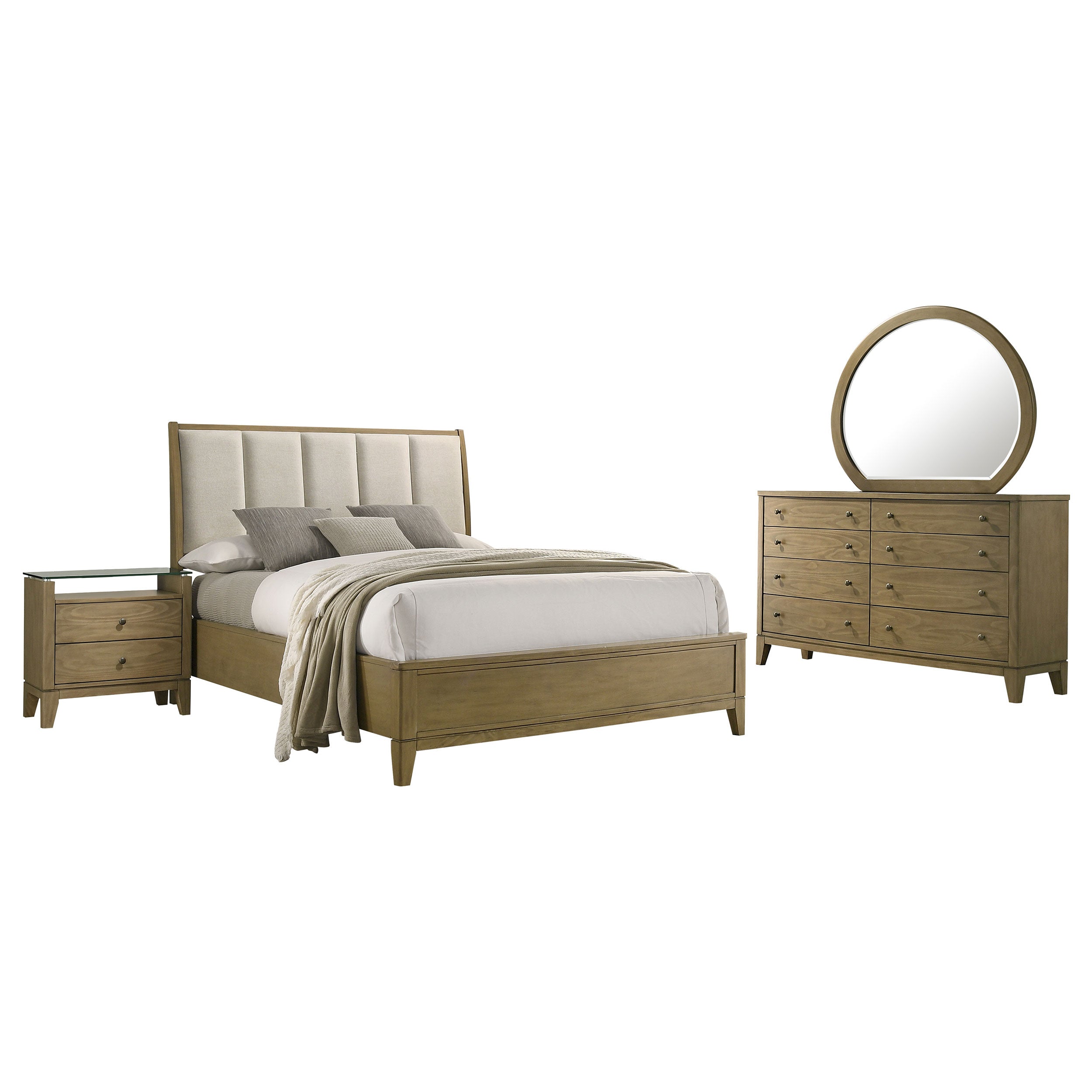Granada California King Bedroom Set Natural Pine