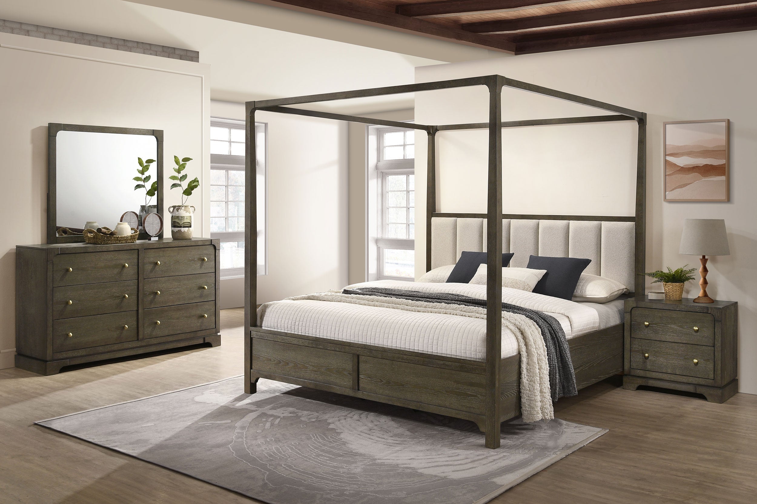Gran Park California King Bedroom Set Dark Cocoa