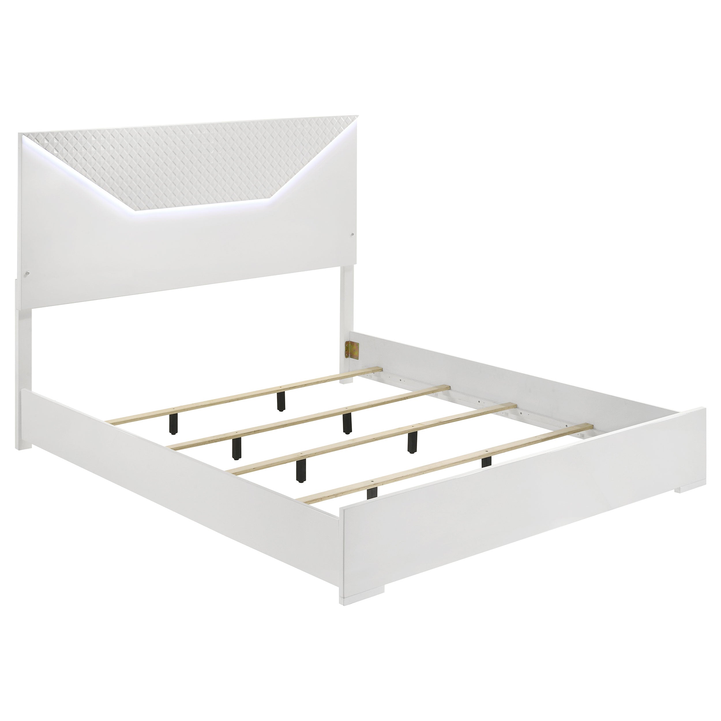 Hyland Panel Bed LED Headboard Natural