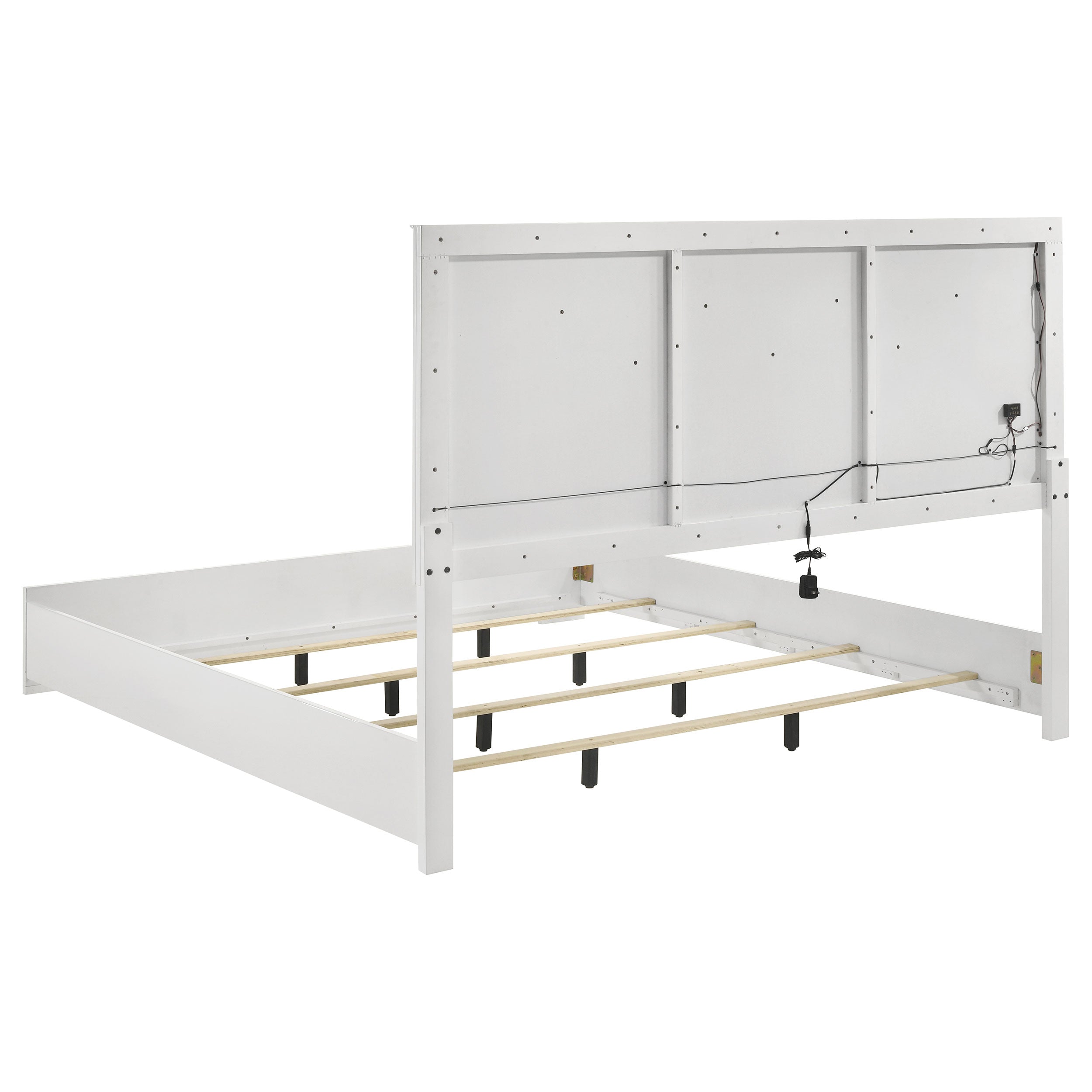 Hyland Panel Bed LED Headboard Natural