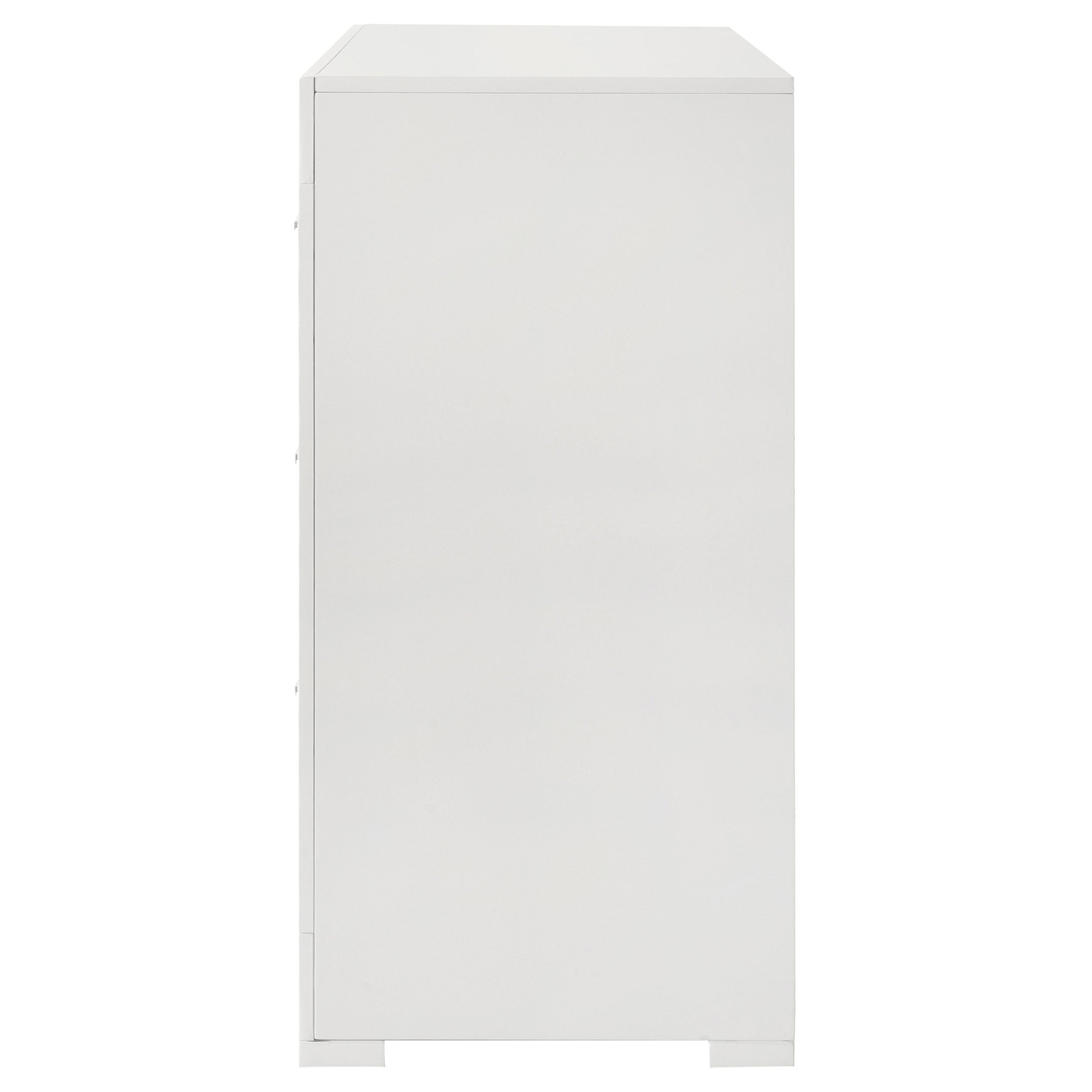 Ives 6-drawer Dresser and Mirror Grey High Gloss