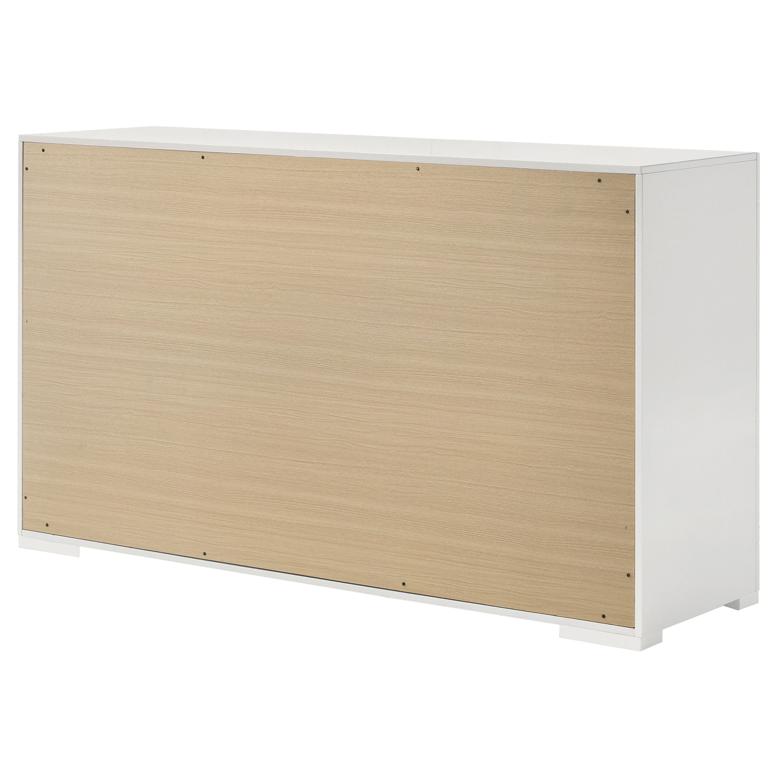 Ives 6-drawer Dresser and Mirror Grey High Gloss