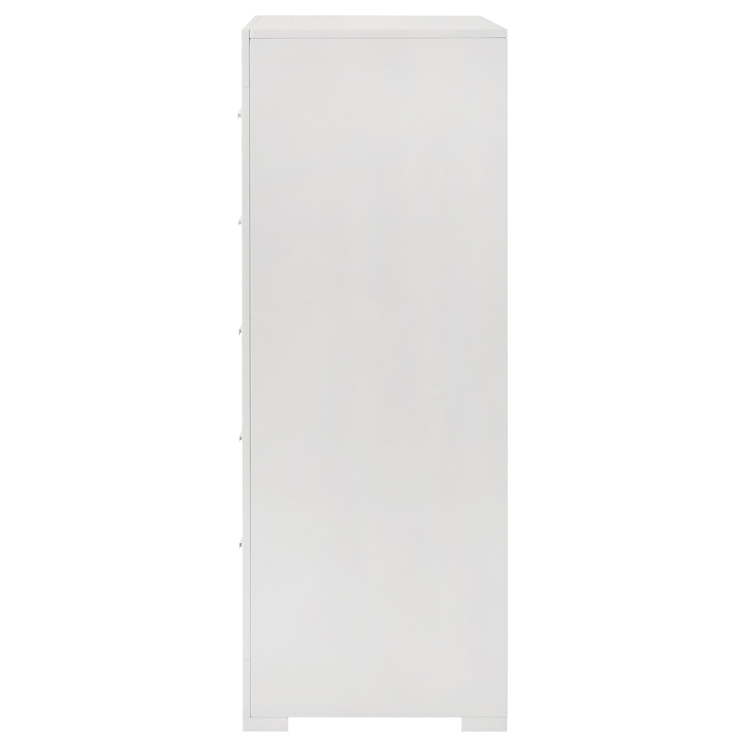 Ives 5-drawer Bedroom Chest of Drawers Grey High Gloss