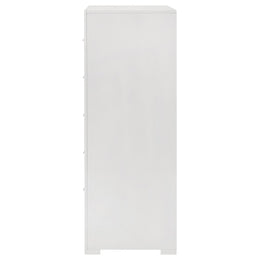 Ives 5-drawer Bedroom Chest of Drawers Grey High Gloss