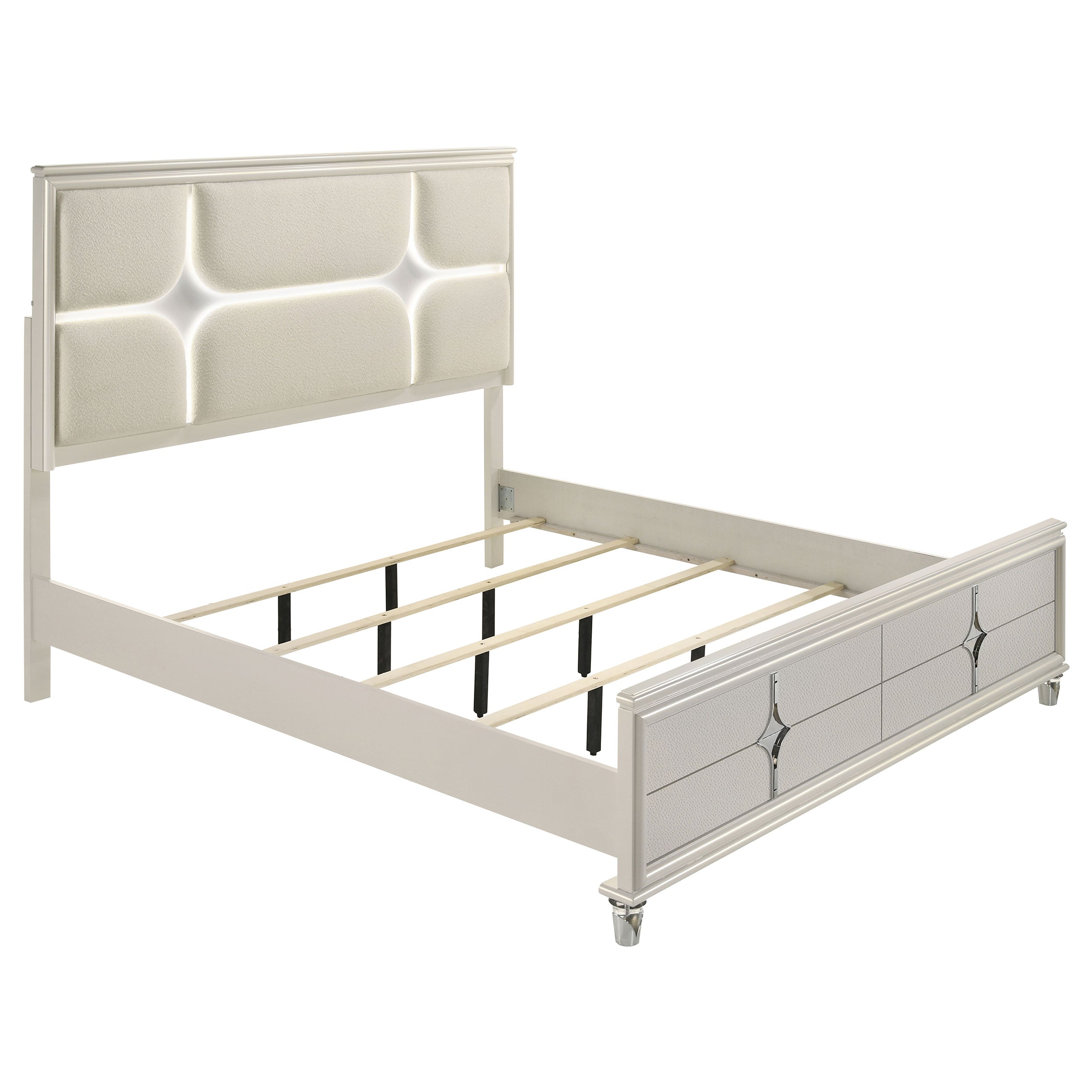 Olivia California King Bedroom Set Pearl White