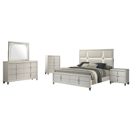 Olivia California King Bedroom Set Pearl White