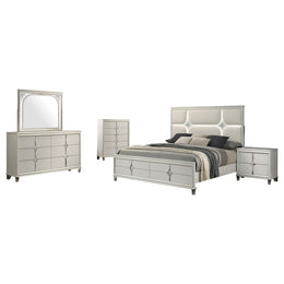 Olivia California King Bedroom Set Pearl White