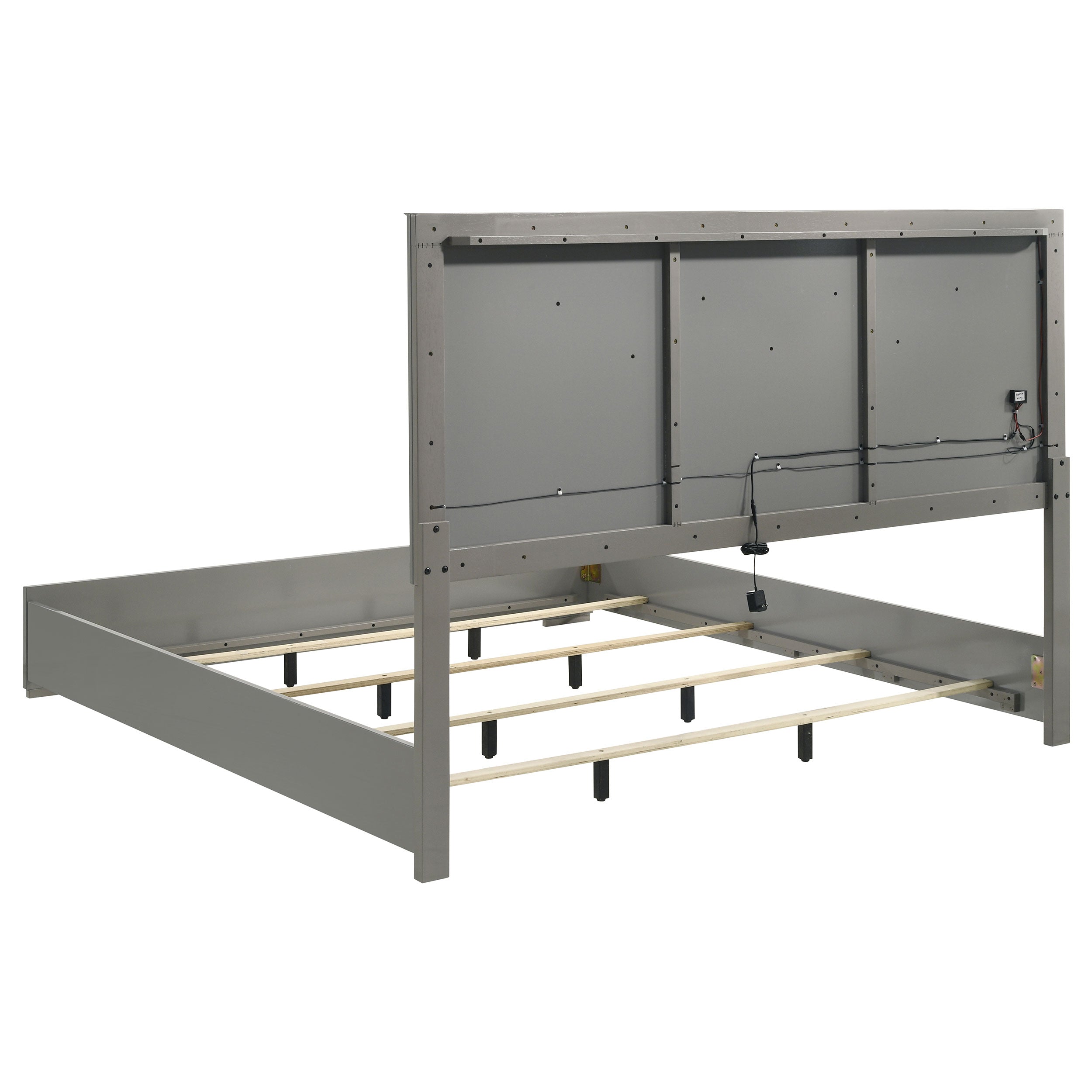 Ives Bedroom Set Grey High Gloss