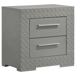 Ives Bedroom Set Grey High Gloss