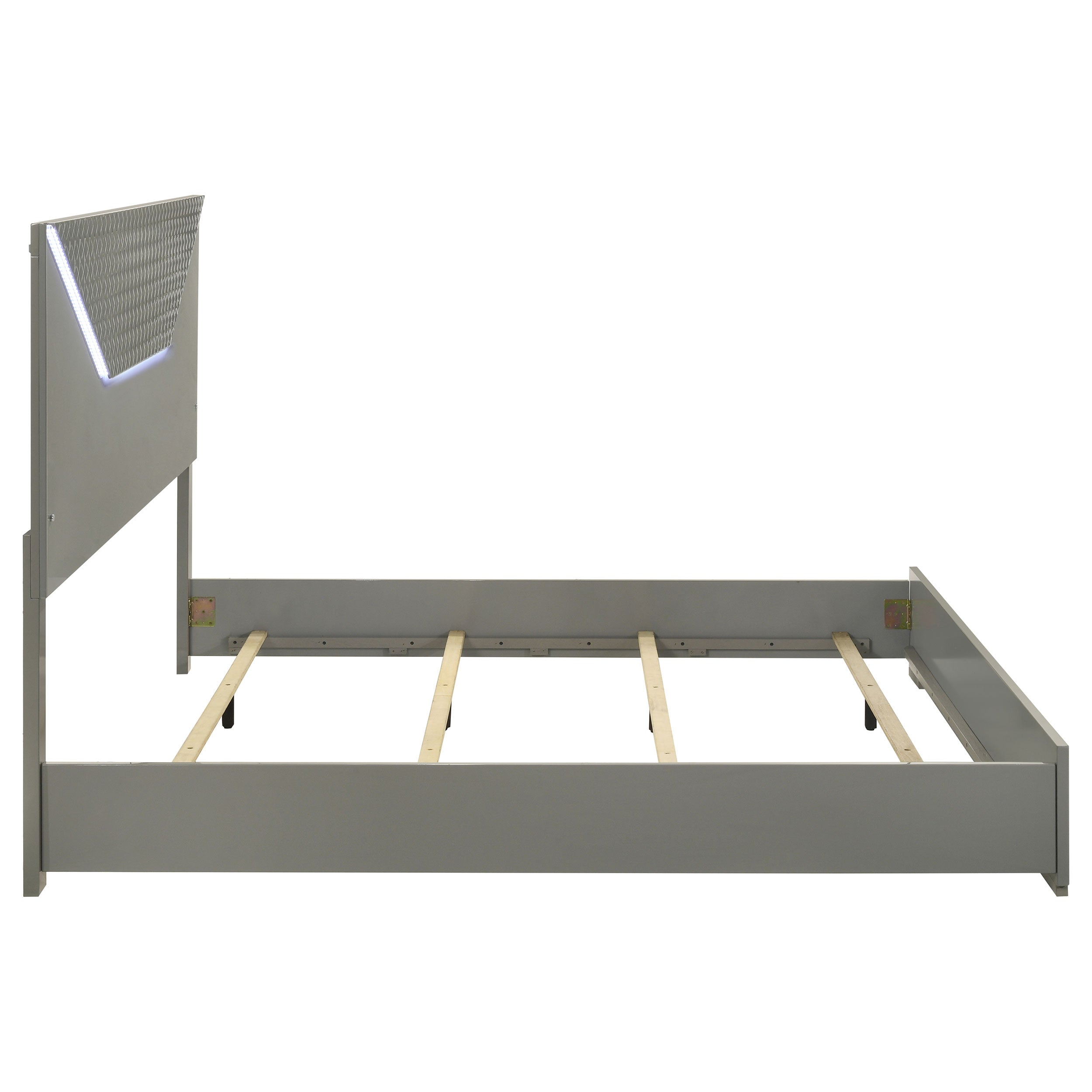 Hyland Panel Bed LED Headboard Natural