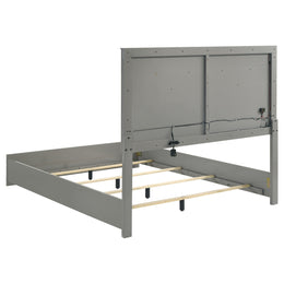 Ives Bedroom Set Grey High Gloss