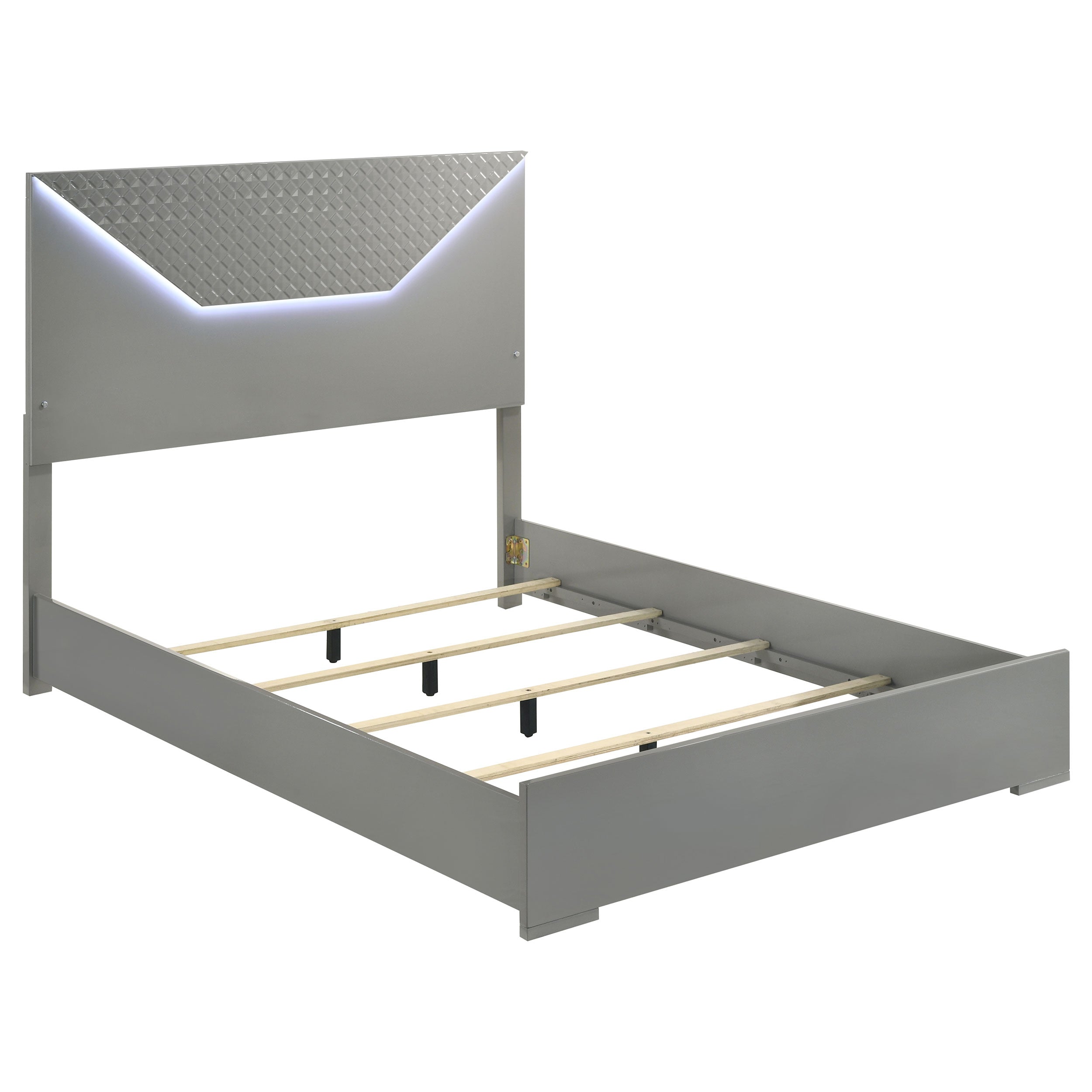 Hyland Panel Bed LED Headboard Natural