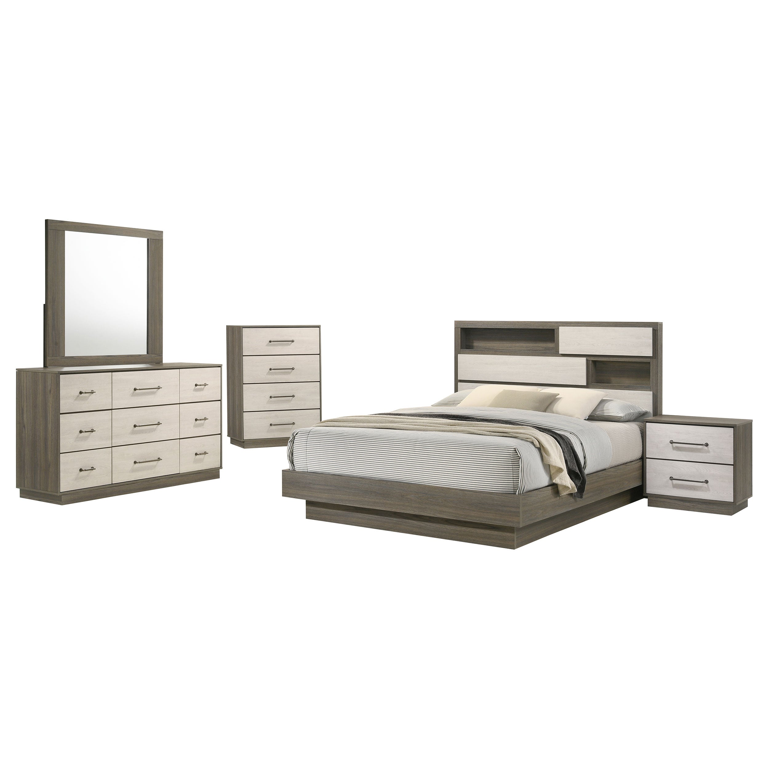 Fenwick California King Bedroom Set Grey Oak