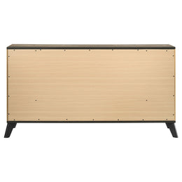 Kaywood 6-drawer Dresser and Mirror Natural Pine