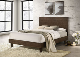 Glenwood 48-inch Platform Panel Bed Warm Brown