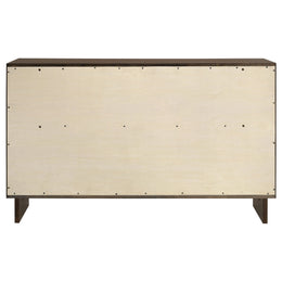 Glenwood 6-drawer Dresser and Mirror Warm Brown