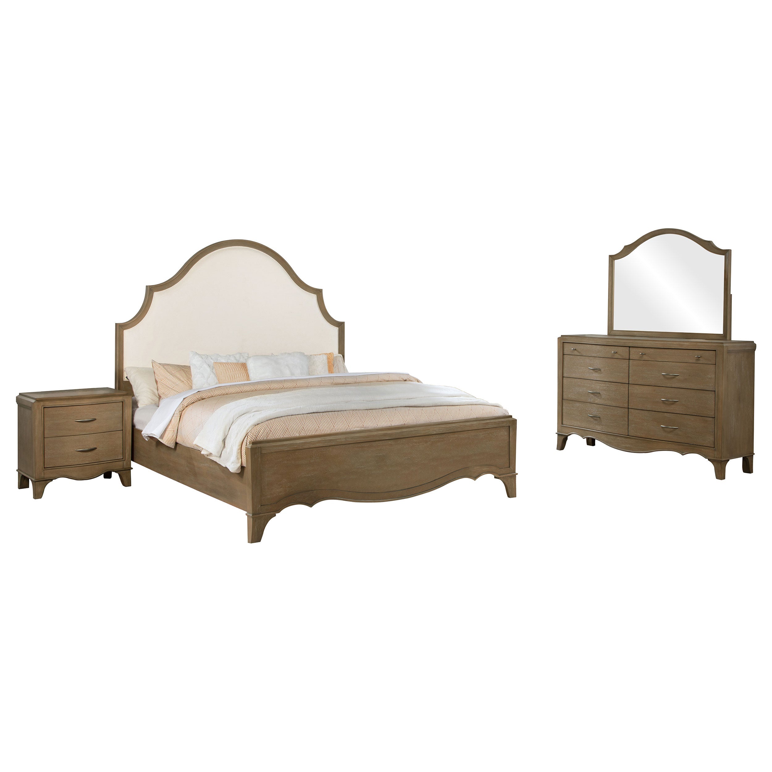 Revello California King Bedroom Set Washed Mango