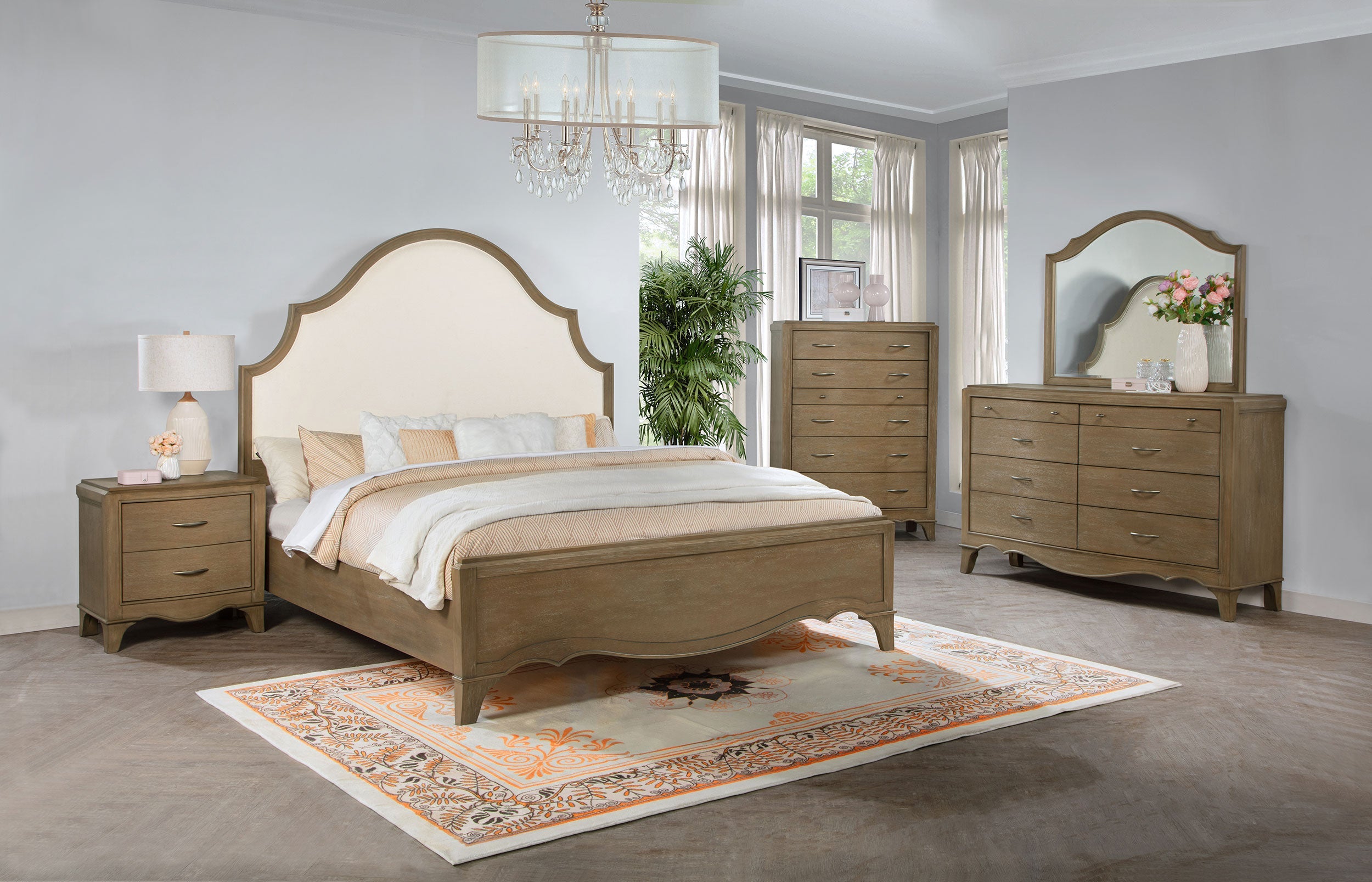 Revello California King Bedroom Set Washed Mango
