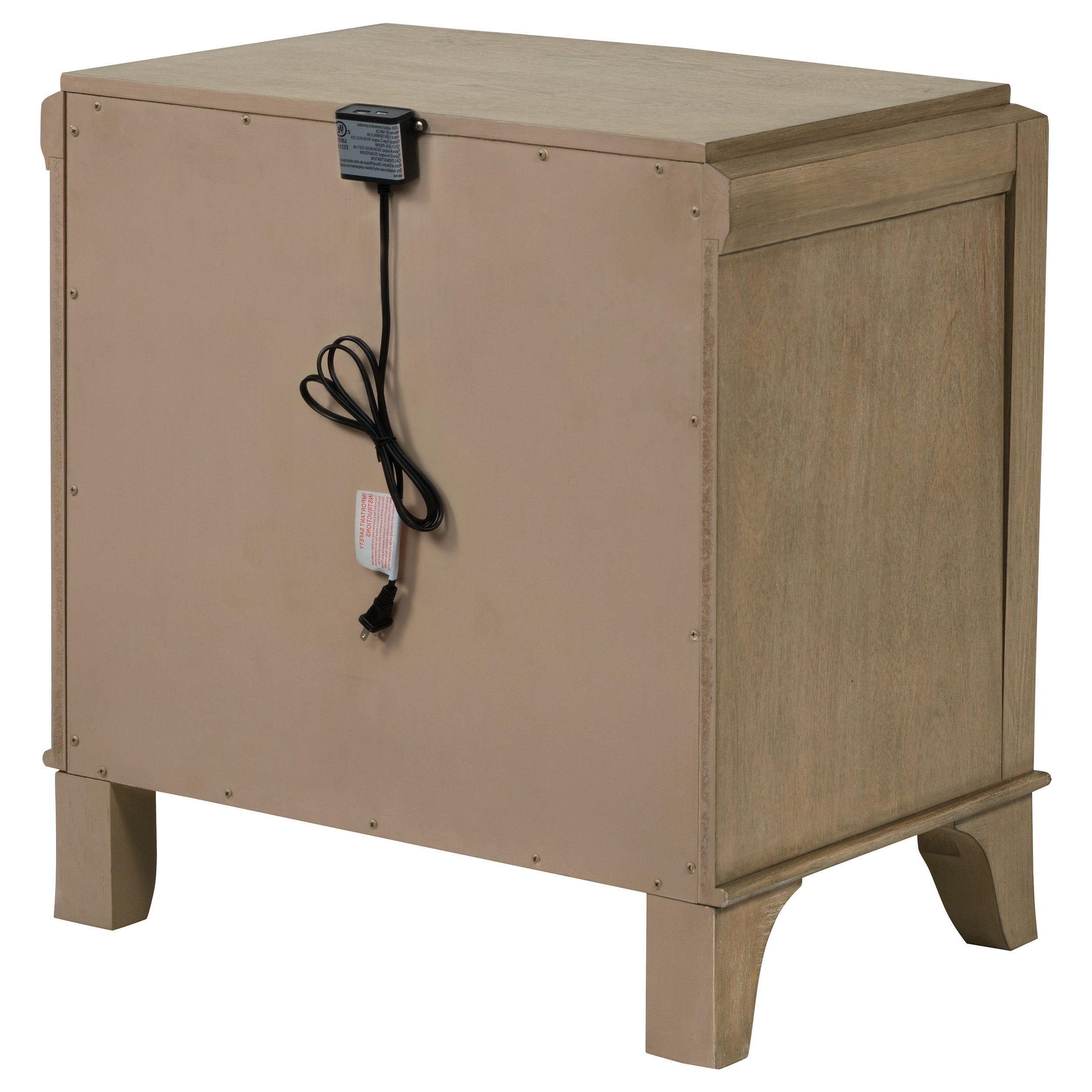 Revello 2-drawer Nightstand Bedside Table Washed Mango