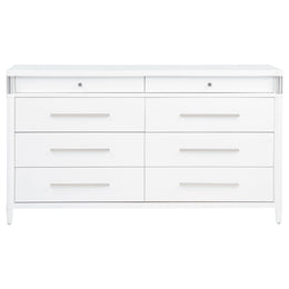 Gracemont 8-drawer Bedroom Dresser Cabinet White