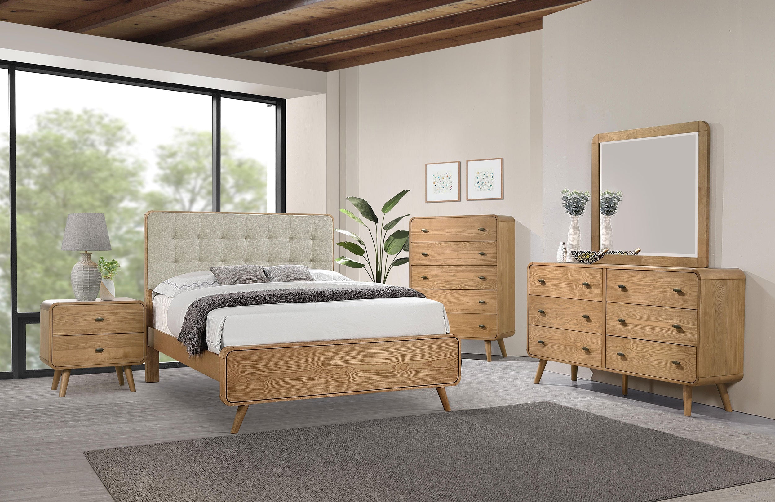Robyn California King Bedroom Set Dark Walnut