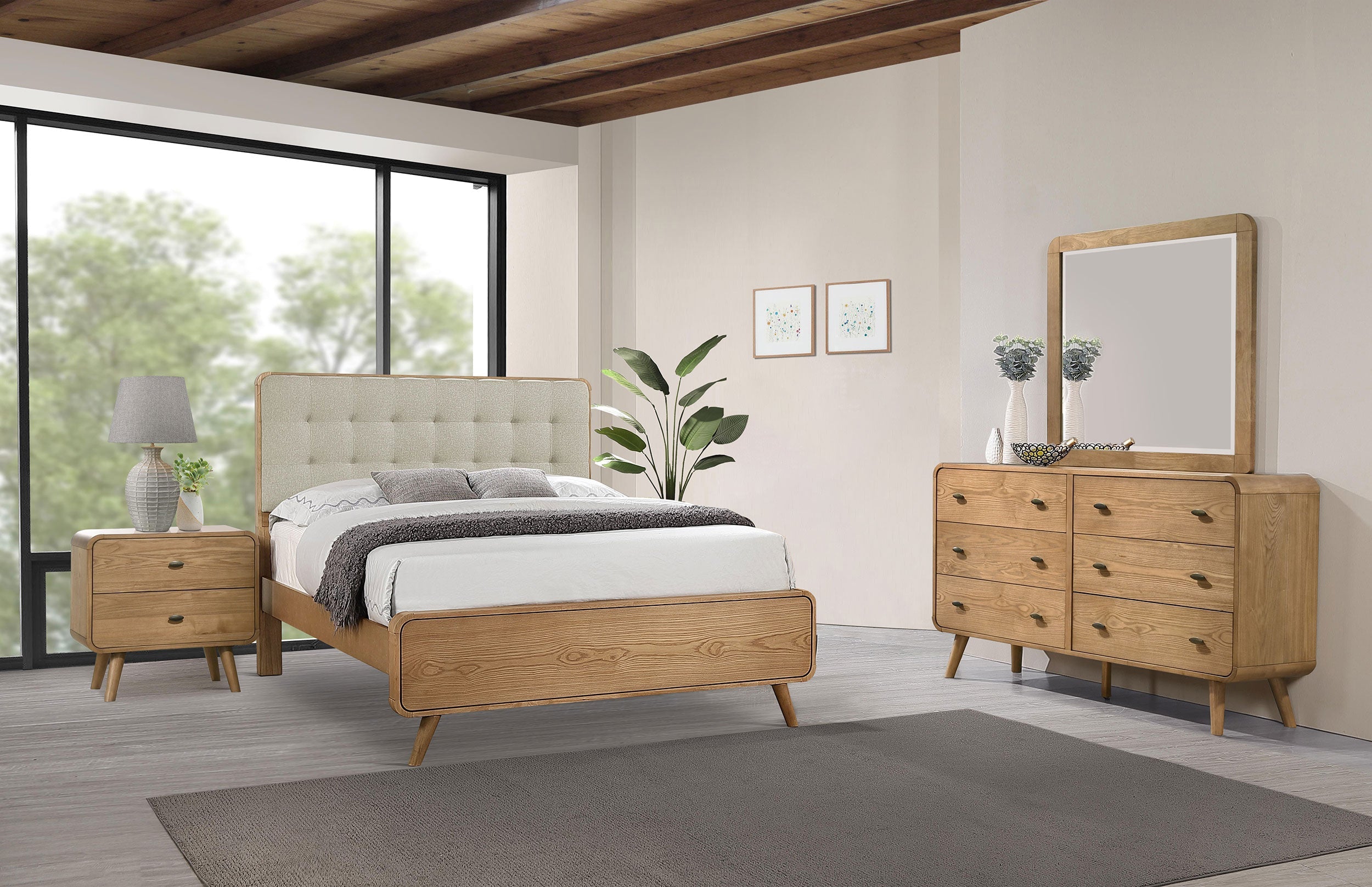 Robyn California King Bedroom Set Dark Walnut