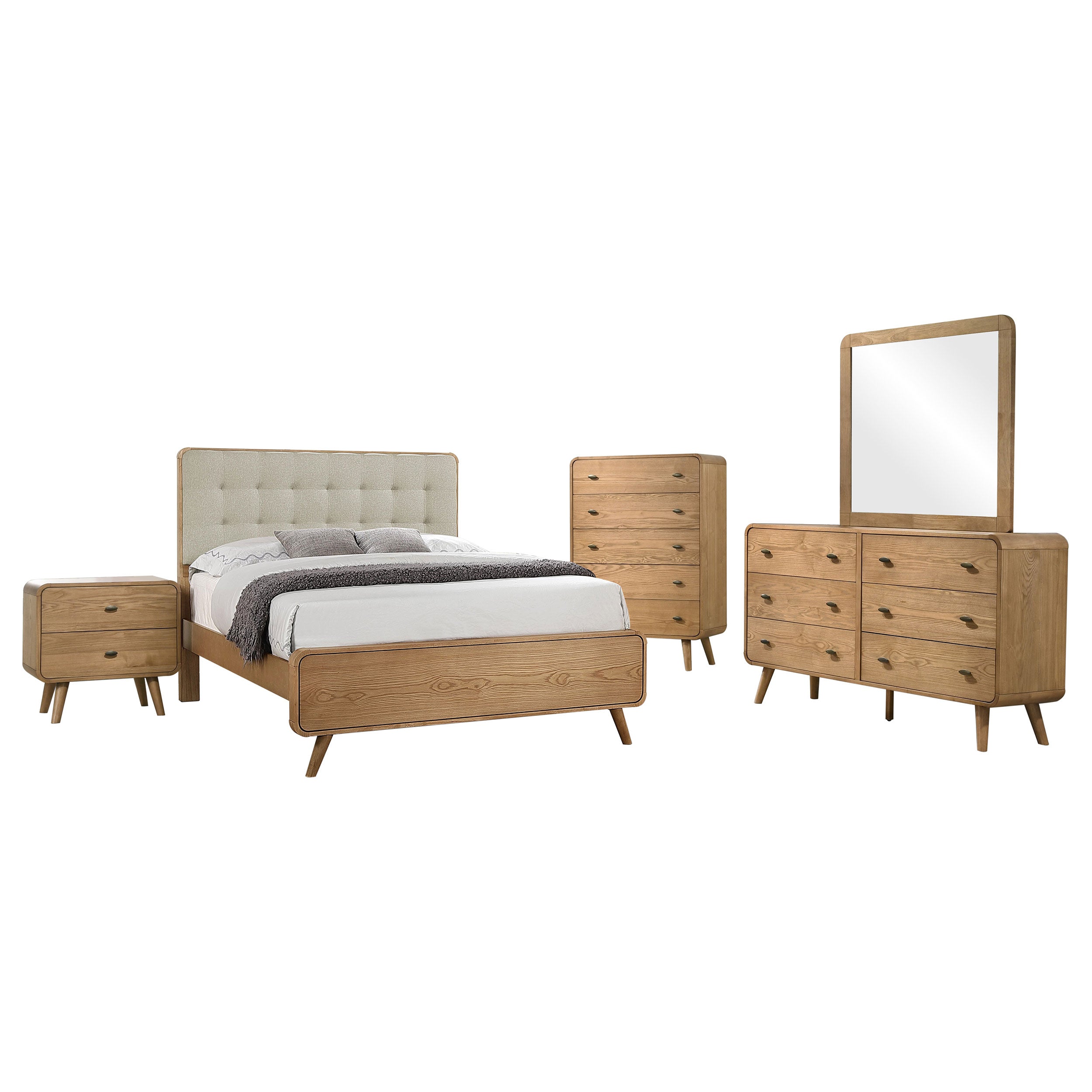 Robyn California King Bedroom Set Dark Walnut