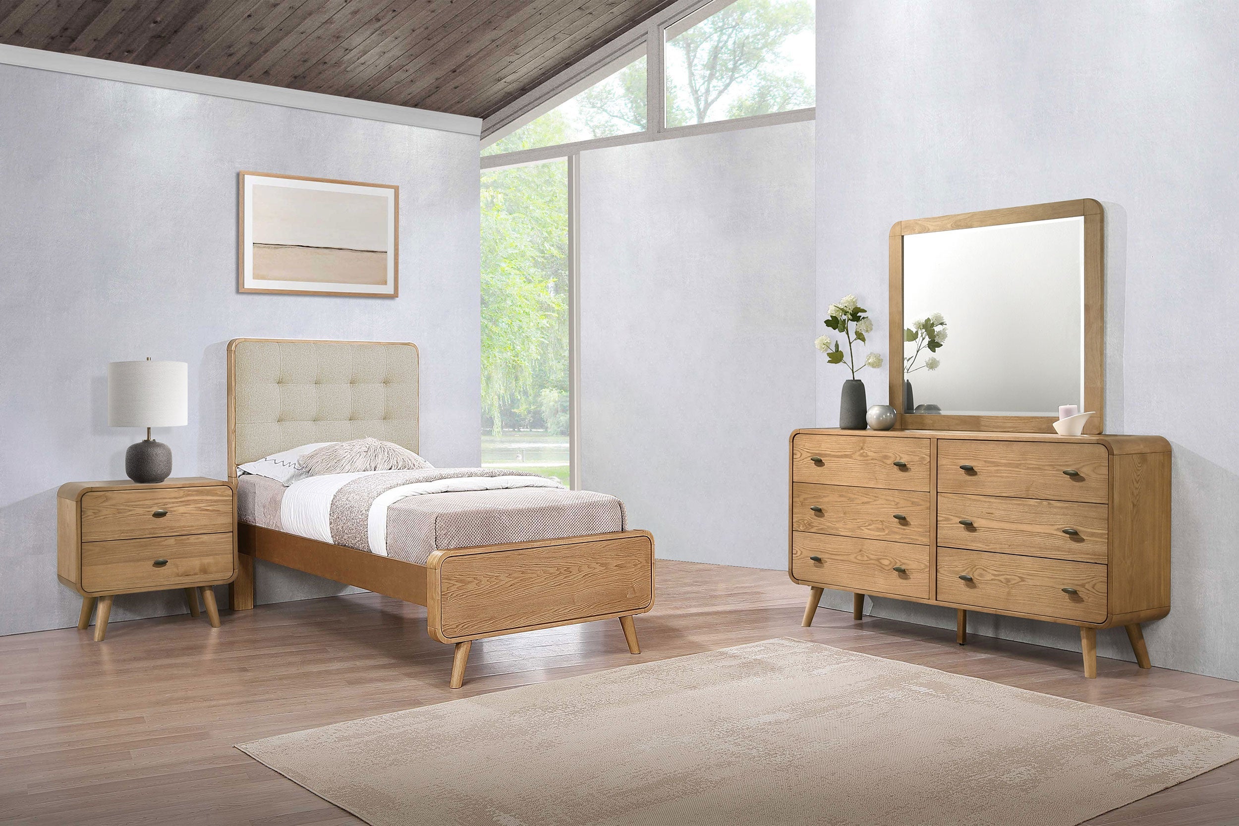 Robyn California King Bedroom Set Dark Walnut