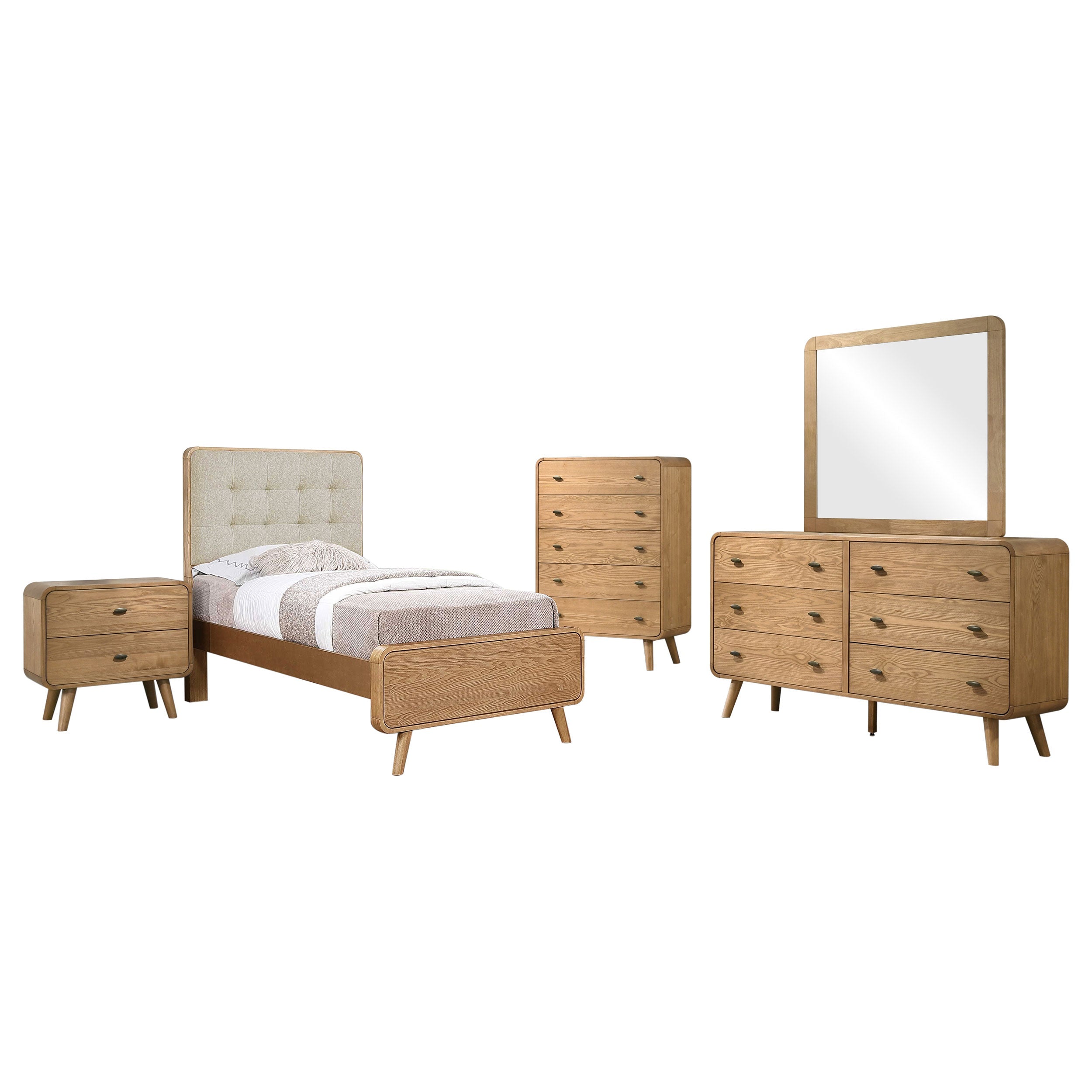 Robyn California King Bedroom Set Dark Walnut