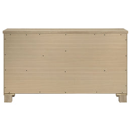 Oakglen 6-drawer Bedroom Dresser and Mirror Weathered Oak