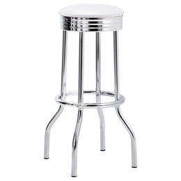 Retro Round 1950s Bistro Pub Bar Table Set White