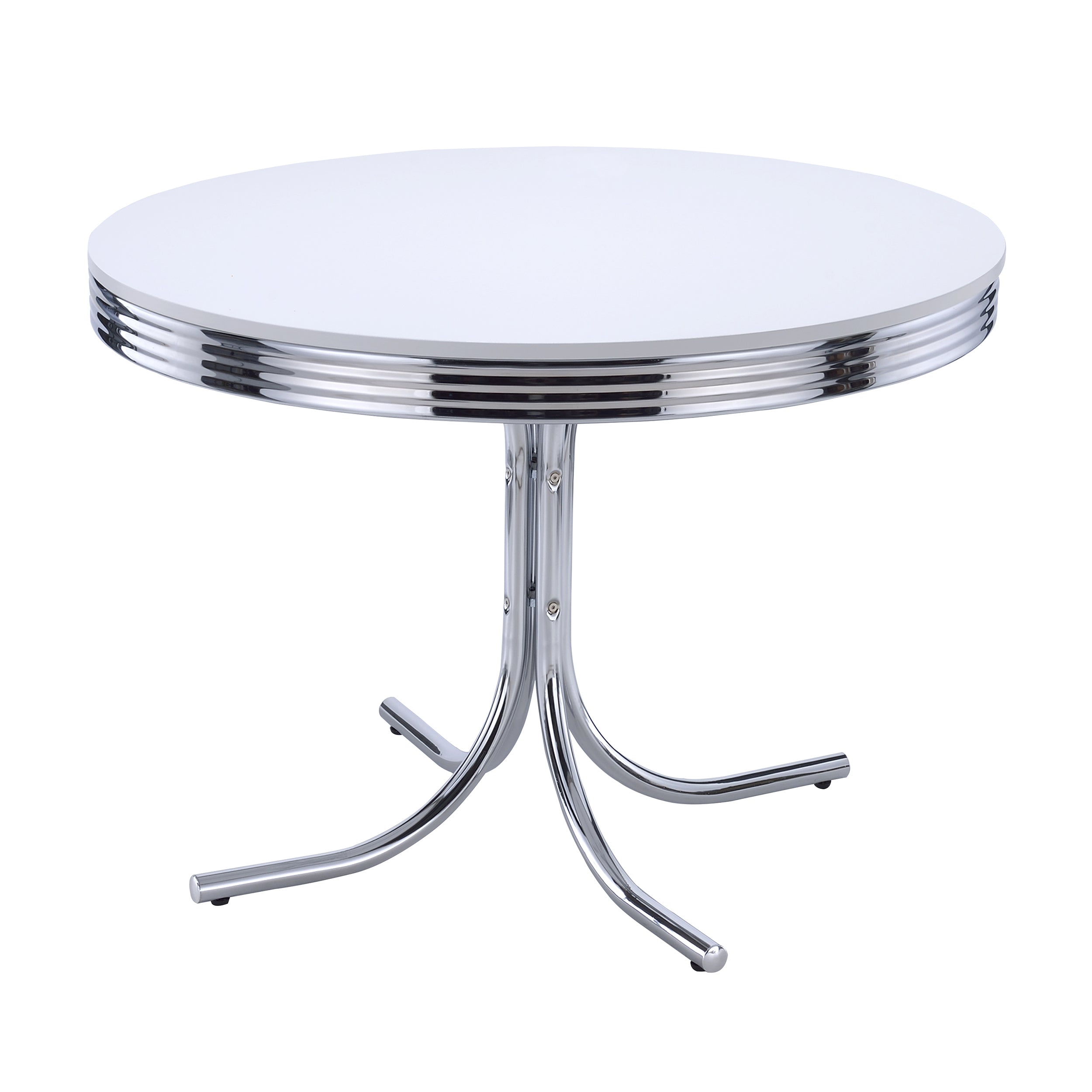 Retro Oval Dining Table Set White and Black