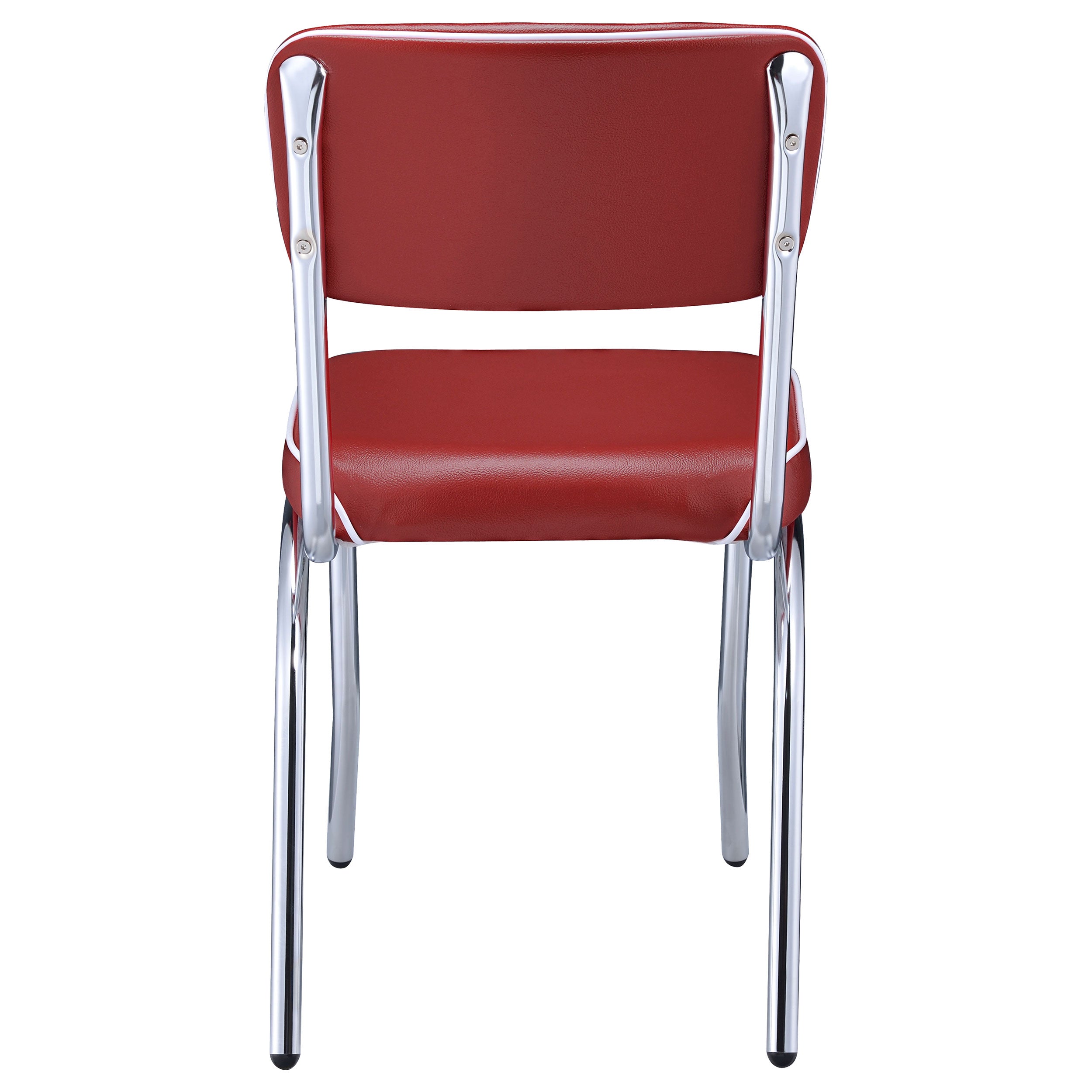 Retro Upholstered Dining Side Chair Black (Set of 2)
