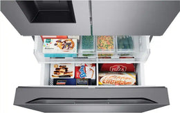 LG - 36-in Counter-Depth MAX 25.5 Cu. Ft. French Door Smart Refrigerator with Ice Plus - PrintProof Stainless Steel Look