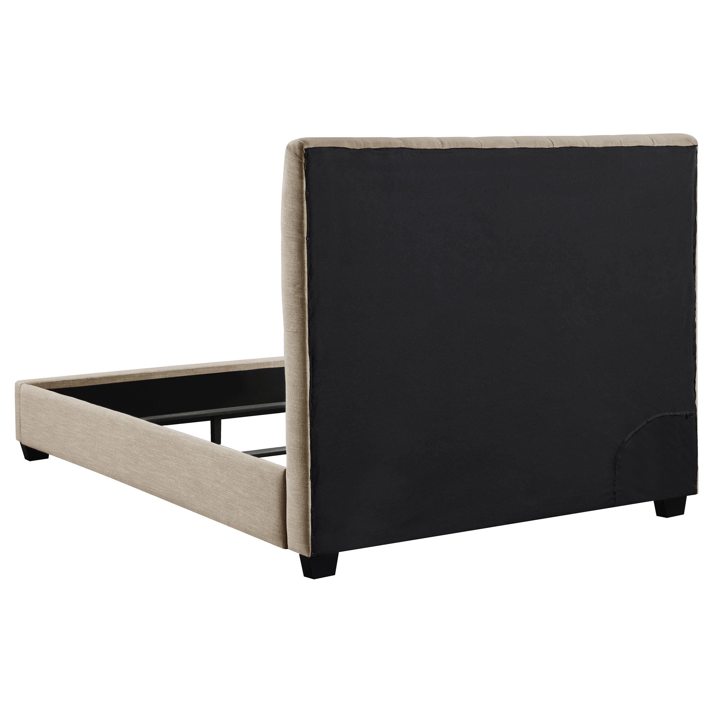 Chloe Upholstered California King Panel Bed Oatmeal