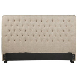 Chloe Upholstered California King Panel Headboard Oatmeal