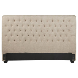 Chloe Upholstered California King Panel Headboard Oatmeal