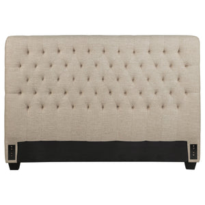 Chloe Upholstered California King Panel Headboard Oatmeal