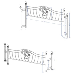 Sydney Headboard and Footboard Brushed Gold