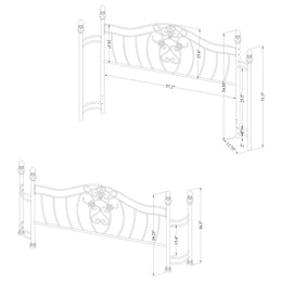 Sydney Headboard and Footboard Brushed Gold
