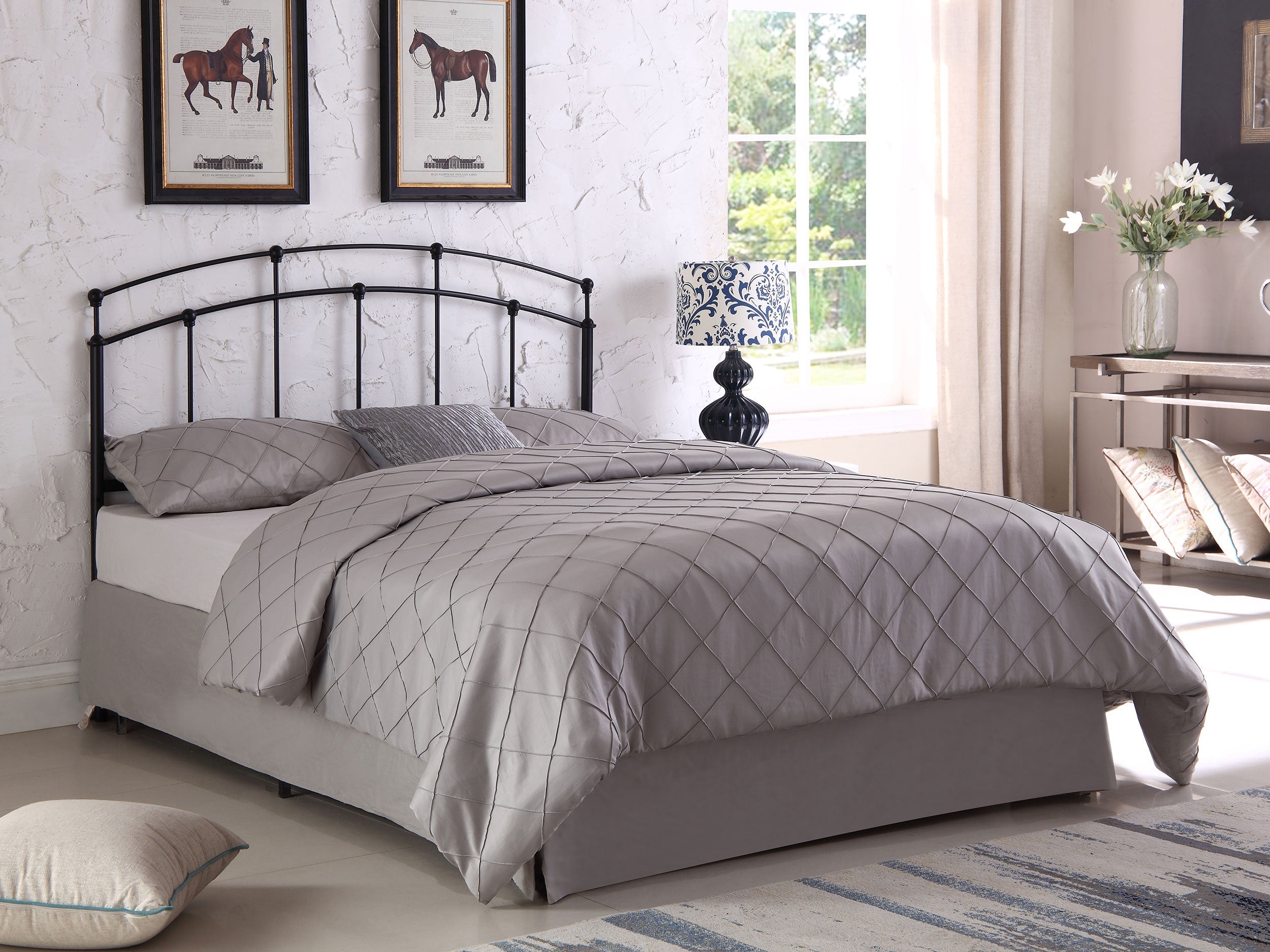Bryant Metal or Open Frame Headboard Black