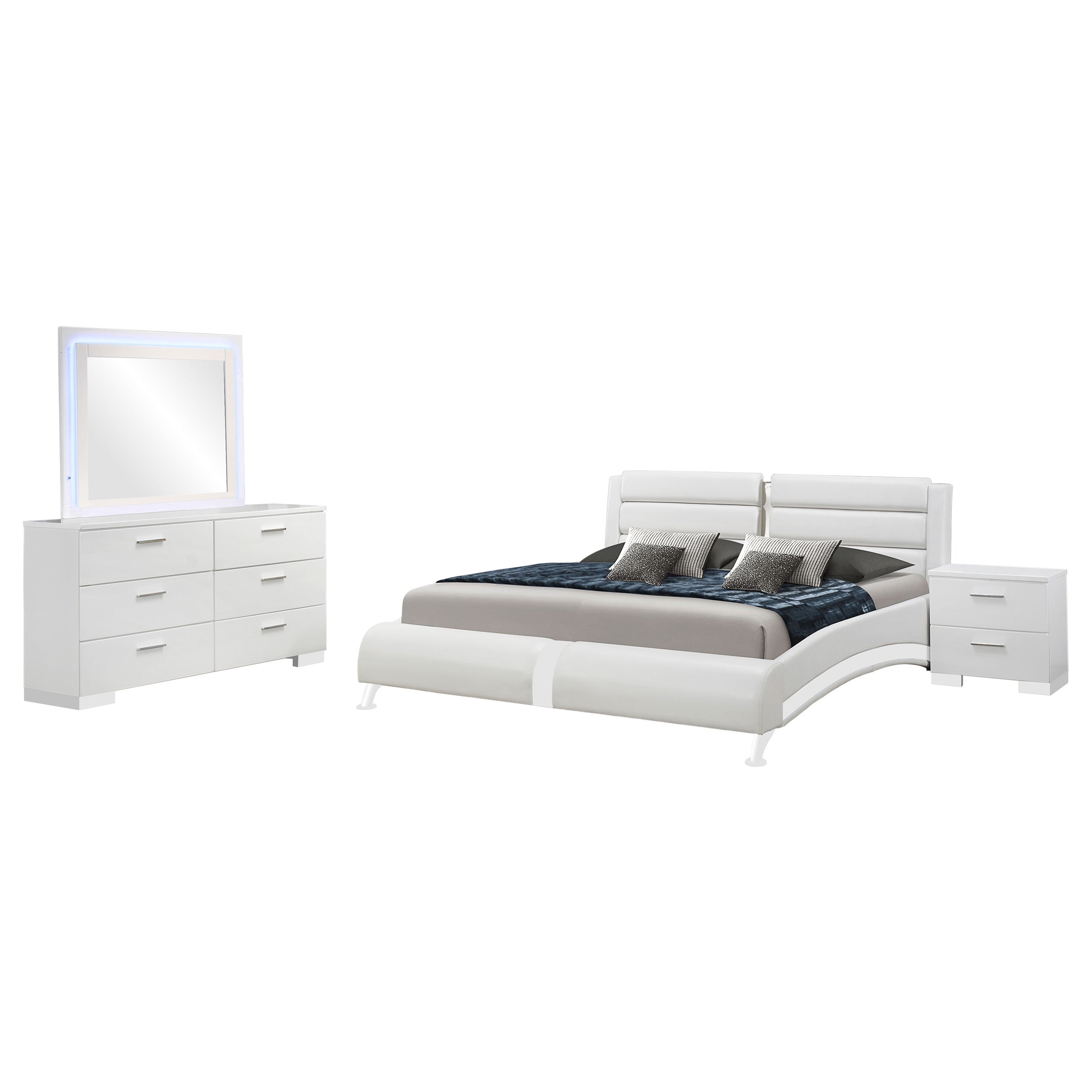 Jeremaine Bedroom Set White