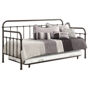 Livingston Metal Daybed with Trundle Dark Bronze